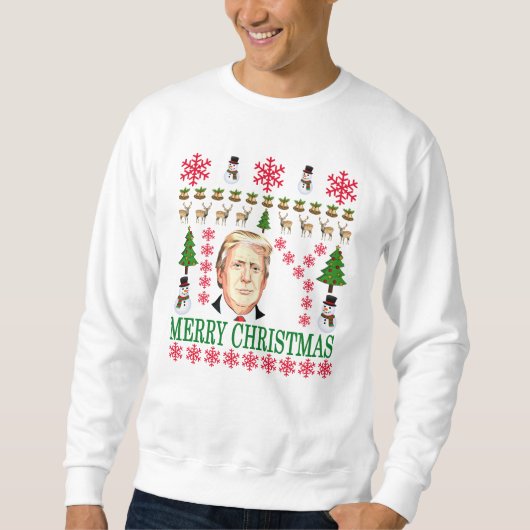 HÄSSLICHES TRUMPF-WEIHNACHTEN. .png Sweatshirt (Vorderseite)