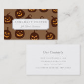 Hässliches und Beängstigendes Braun-Kürbis-Muster Visitenkarte (Vorne/Hinten)