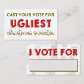 Hässliches Visitenkarte (Vorne/Hinten)