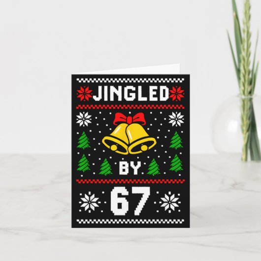 Hässliches Weihnachten 67 Meme Design Lustig Six S Karte (Vorderseite)