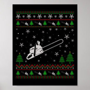 Hässliches Weihnachten für Kettensägenliebhaber Lu Poster