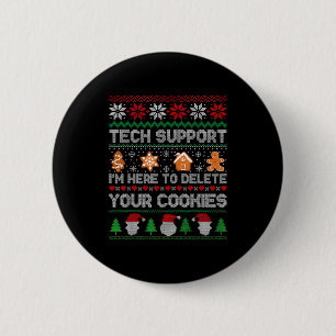 Hässliches Weihnachten Lustiger Tech-Support Hier Button