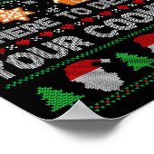 Hässliches Weihnachten Lustiger Tech-Support Hier Poster (Ecke)
