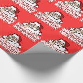Hässliches Weihnachten schwören Weihnachtsmann Geschenkpapier (Ecke)