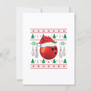 Hässliches Weihnachts-Bowling-Shirt Geschenk Junge Einladung
