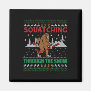 Hässliches Weihnachts-Eishockey - Durch Den Schnee Magnet