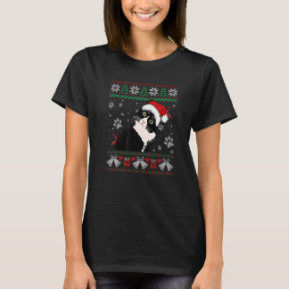Hässliches Weihnachts-Kätzchen mit Santa-Hut Weihn T-Shirt