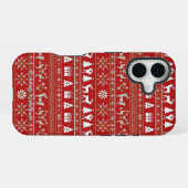 hässliches Weihnachts-Pullover-Muster iPhone 16 Hülle (Rückseite (Horizontal))