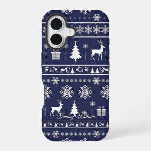 hässliches Weihnachts-Pullovermuster iPhone 16 Hülle