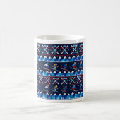 Hässliches Weihnachts-Ski-Muster-Feiertag  Kaffeetasse (Mittel)