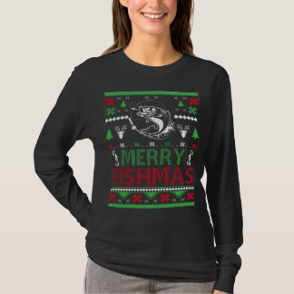 hässliches Weihnachtsangeln T-Shirt