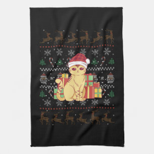 Hässliches Weihnachtsgeschenk Weihnachtskatze Geschirrtuch