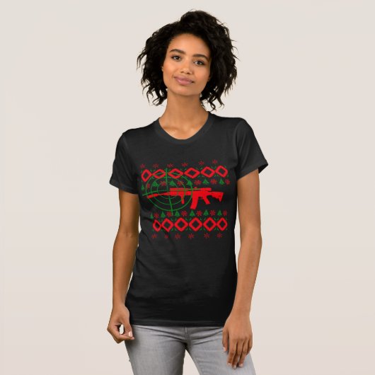 Hässliches Weihnachtsgewehr T-Shirt (Vorne ganz)