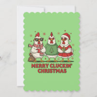 hässliches Weihnachtshuhn frohe gluckende Weihnach