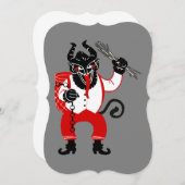 hässliches Weihnachtsmonster krampus xmas Einladung (Vorne/Hinten)