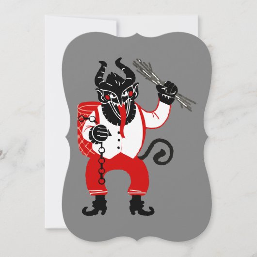 hässliches Weihnachtsmonster krampus xmas Einladung (Vorderseite)
