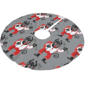 hässliches Weihnachtsmonster krampus xmas Polyester Weihnachtsbaumdecke (Schrägansicht)