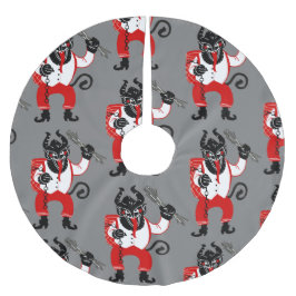 hässliches Weihnachtsmonster krampus xmas Polyester Weihnachtsbaumdecke