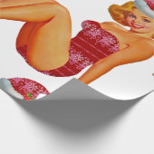 hässliches Weihnachtspulli Button Geschenkpapier (Ecke)