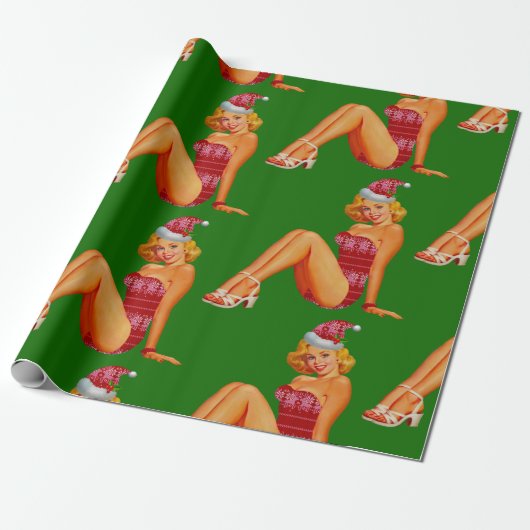 hässliches Weihnachtspulli Button Geschenkpapier (Ungerollt)