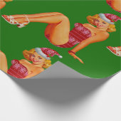 hässliches Weihnachtspulli Button Geschenkpapier (Ecke)