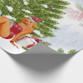 hässliches Weihnachtspulli-Button Geschenkpapier (Ecke)