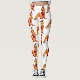 hässliches Weihnachtspulli Button Leggings