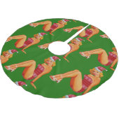 hässliches Weihnachtspulli Button Polyester Weihnachtsbaumdecke (Schrägansicht)