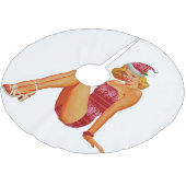 hässliches Weihnachtspulli Button Polyester Weihnachtsbaumdecke (Schrägansicht)