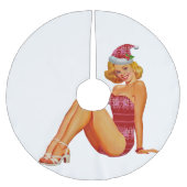 hässliches Weihnachtspulli Button Polyester Weihnachtsbaumdecke (Vorderseite)