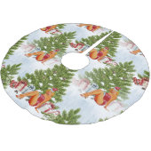 hässliches Weihnachtspulli-Button Polyester Weihnachtsbaumdecke (Schrägansicht)