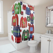 hässliches Weihnachtspulli Party Duschvorhang (Beispiel)