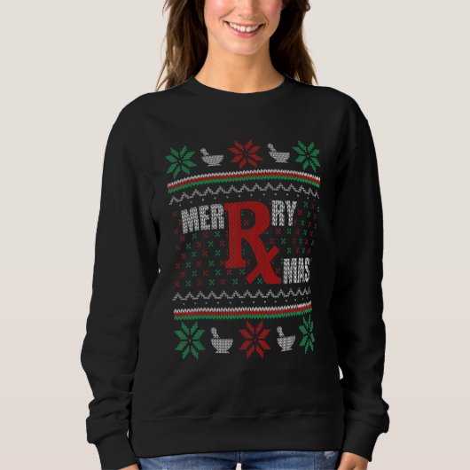 Hässliches Weihnachtspullover Apotheke Tech Frohe Sweatshirt (Vorderseite)