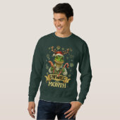 Hässliches Weihnachtspullover-Christ-Elch-Elfen-Mi Sweatshirt (Vorne ganz)