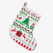 Hässliches Weihnachtspullover-Design Großer Weihnachtsstrumpf (Vorderansicht (hängend))