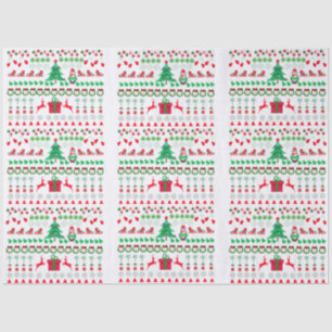 Hässliches Weihnachtspullover-Design Seidenpapier
