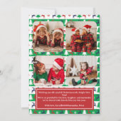 Hässliches Weihnachtspullover-Familienfoto  Feiertagskarte (Rückseite)