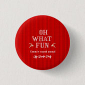 Hässliches Weihnachtspullover-Fest Button (Vorderseite)