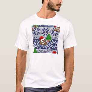 hässliches Weihnachtspullover-Kot-Emoji T-Shirt
