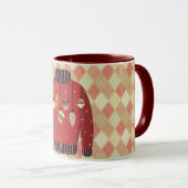 Hässliches Weihnachtspullover-Kunstbecher Rot Tasse (VorderseiteRechts)