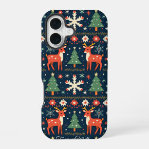 Hässliches Weihnachtspullover-Muster iPhone 16 Hülle