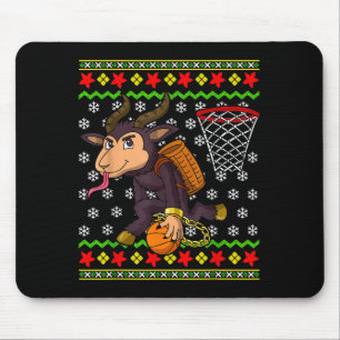 Hässliches Weihnachtspullover-Muster Kinder Krampu Mousepad