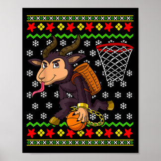 Hässliches Weihnachtspullover-Muster Kinder Krampu Poster