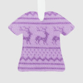 Hässliches Weihnachtspullover-Muster Ornament (Rückseite)