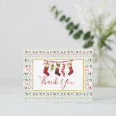 Hässliches Weihnachtspullover-Muster Postkarte (Stehend Vorderseite)