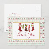 Hässliches Weihnachtspullover-Muster Postkarte (Vorne/Hinten)