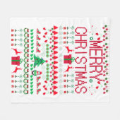 Hässliches Weihnachtspullover-Muster Super Soft Fleecedecke (Vorderseite (Horizontal))