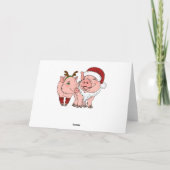 hässliches Weihnachtsschwein Feiertagskarte (Rückseite)