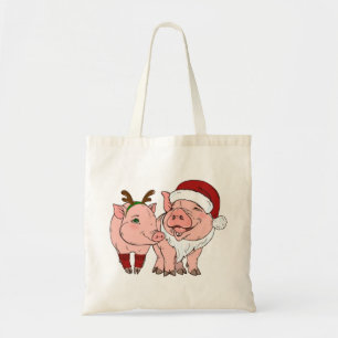 hässliches Weihnachtsschwein Tragetasche