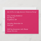 Hässliches Weihnachtsstrickjacke-Party besonders Einladung (Rückseite)